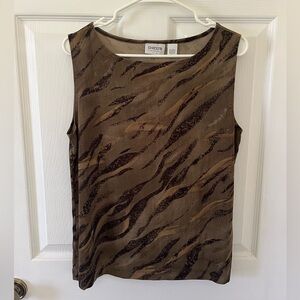 Chico's Zebra Pattern Sleeveless Top